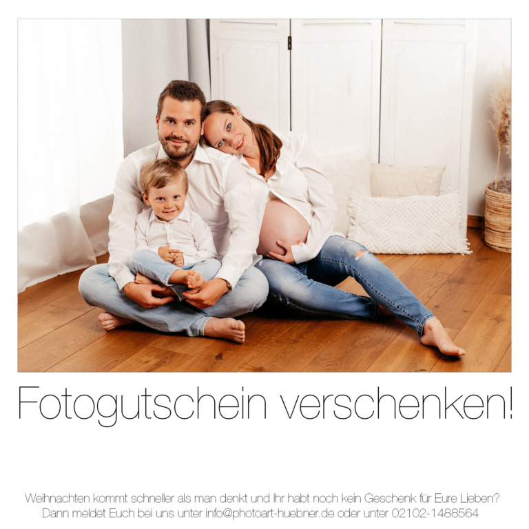 Sie sind auf der Suche nach einem persönlichen Weihnachtsgeschenk Dann haben wir was für Sie verschenken Sie einen Gutschein zum Fotoshooting 01