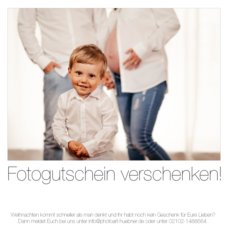 Sie sind auf der Suche nach einem persönlichen Weihnachtsgeschenk Dann haben wir was für Sie verschenken Sie einen Gutschein zum Fotoshooting 02