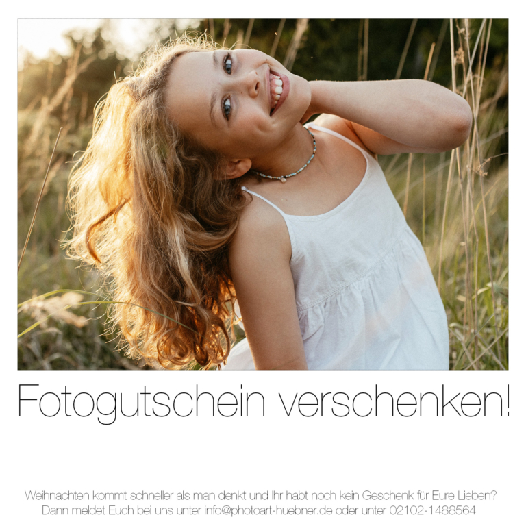 Sie sind auf der Suche nach einem persönlichen Weihnachtsgeschenk Dann haben wir was für Sie verschenken Sie einen Gutschein zum Fotoshooting 04