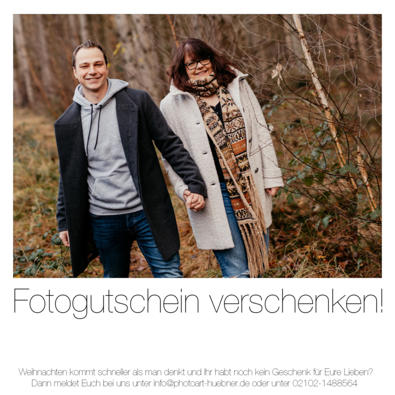 Sie sind auf der Suche nach einem persönlichen Weihnachtsgeschenk Dann haben wir was für Sie verschenken Sie einen Gutschein zum Fotoshooting 08